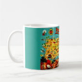 Antike Karte von Puerto Rico Kaffeetasse (Links)