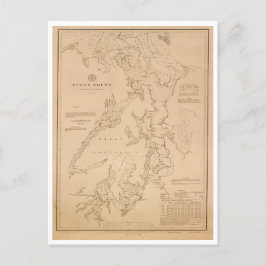 Antike Karte von Puget Sound