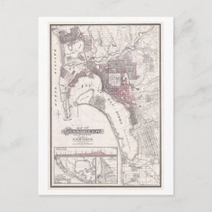 Antike Karte von San Diego, Kalifornien, von 1903