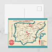 Antike Karte von Spanien (Vorne/Hinten)