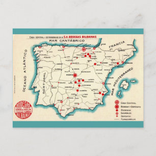 Antike Karte von Spanien