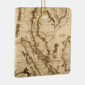 Antike Karte von Südostasien | 1687 Keramikornament (Rechts)