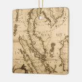 Antike Karte von Südostasien | 1687 Keramikornament (Links)
