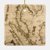 Antike Karte von Südostasien | 1687 Keramikornament (Rückseite)