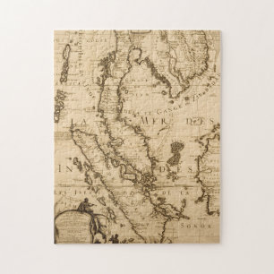 Antike Karte von Südostasien 1687 Puzzle