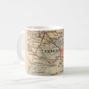 Antike Karte von Venedig - Venezia  Kaffeetasse