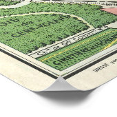 Antike Karte von Versailles, Vintages Frankreich Poster (Ecke)