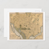 Antike Karte von Washington DC (Vorne/Hinten)