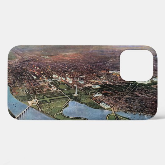 Antike Karte von Washington DC und dem Potomac Riv Case-Mate iPhone Hülle (Rückseite (Horizontal))