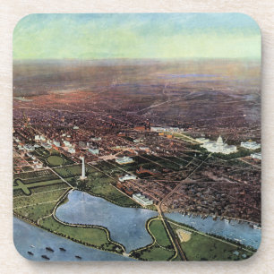 Antike Karte von Washington DC und dem Potomac Riv Getränkeuntersetzer
