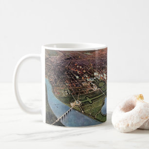 Antike Karte von Washington DC und dem Potomac Riv Kaffeetasse