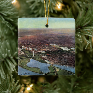 Antike Karte von Washington DC und dem Potomac Riv Keramikornament