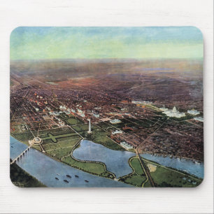 Antike Karte von Washington DC und dem Potomac Riv Mousepad
