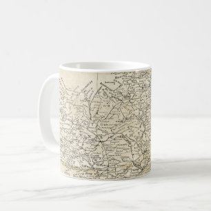 Antike Karte von Zentralirland Connaught Dublin Kaffeetasse