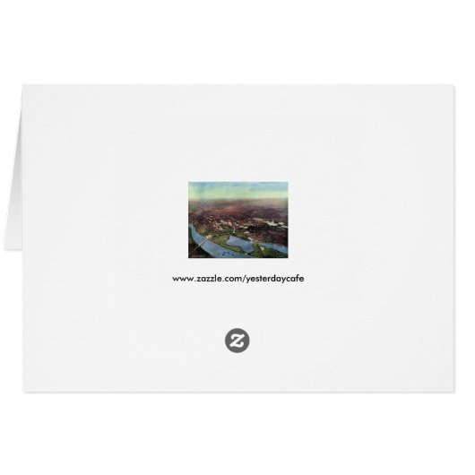 Antike Karte Washington DC und der Potomac River (Rückseite Horizontal)