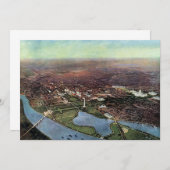 Antike Karte Washington DC und der Potomac River (Vorne/Hinten)