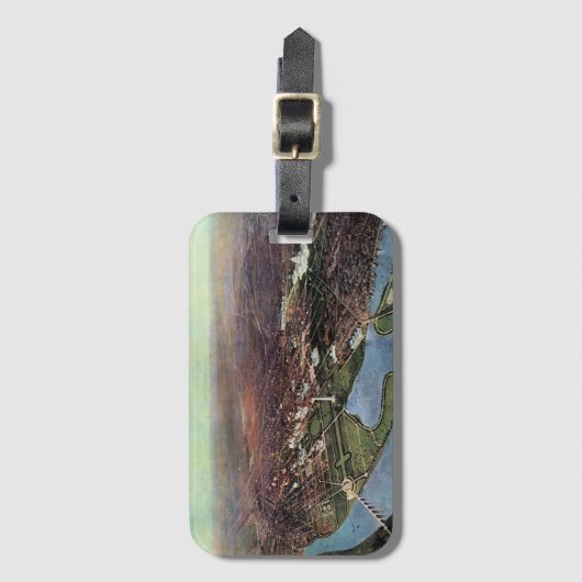 Antike Karte Washington DC und der Potomac River Gepäckanhänger (Vorderseite Vertikal)