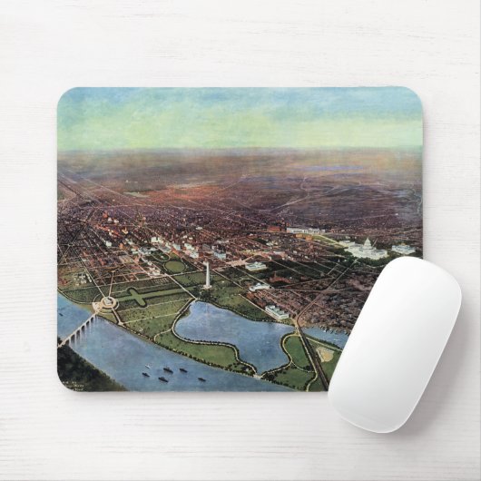 Antike Karte Washington DC und der Potomac River Mousepad (Mit Mouse)