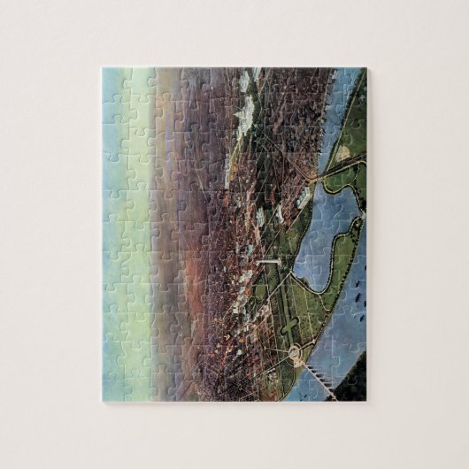 Antike Karte Washington DC und der Potomac River Puzzle (Vertikal)