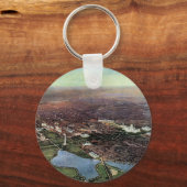 Antike Karte Washington DC und der Potomac River Schlüsselanhänger (Vorderseite)