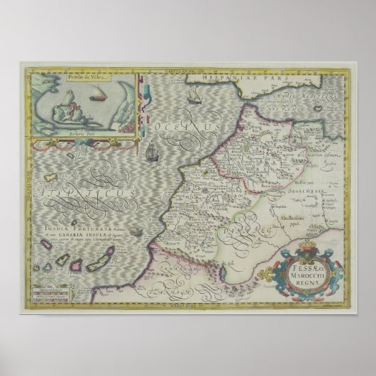 Antike Karte Westafrikas Poster (Vorne)