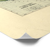 Antike Karte Zentralamerikas - 1902 Poster (Ecke)