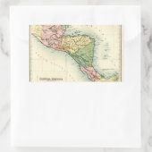 Antike Karte Zentralamerikas Rechteckiger Aufkleber (Tasche)