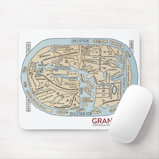 Antike-Karten-Mausunterlage Mousepad (Mit Mouse)