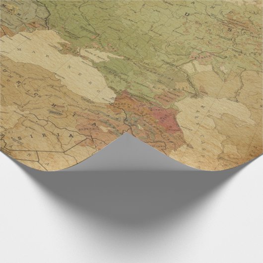 Antike Karten Stil 13 Wrapping Paper Roll Geschenkpapier (Ecke)