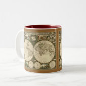 Antike Kartenserie Zweifarbige Tasse (Vorderseite Links)