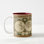 Antike Kartenserie Zweifarbige Tasse (Links)