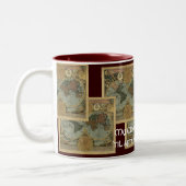 Antike Kartenserie Zweifarbige Tasse (Links)