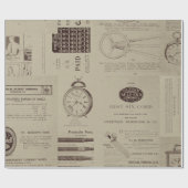Antike Katalog-Seiten Geschenkpapier (Flach)