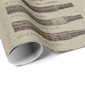 Antike Katalog-Seiten Geschenkpapier (Rolleneckpunkt)