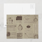 Antike Katalogseiten Postkarte (Vorne/Hinten)