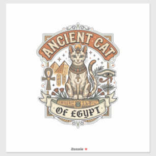 Antike Katze Ägyptens Katze Altes Ägypten Vintage Aufkleber