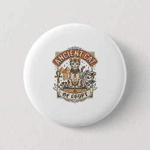 Antike Katze Ägyptens Katze Altes Ägypten Vintage Button