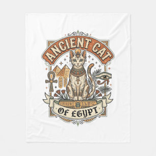Antike Katze Ägyptens Katze Altes Ägypten Vintage Fleecedecke