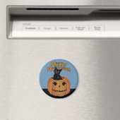 Antike Katze im Jack'o'Lantern Magnet (In Situ (Geschirrspüler))