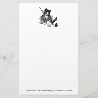 Antike Katze schreibt einen Brief Briefpapier