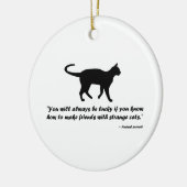 Antike Katze Sprichwort Keramik Ornament (Links)