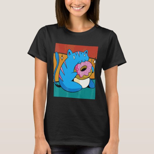 Antike Katzen-Donut T-Shirt (Vorderseite)