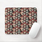 Antike Katzen-Teeparty Mousepad (Mit Mouse)