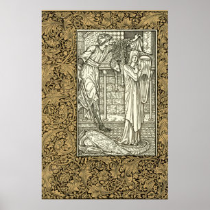 Antike Kelmscott-Presse William Morris-Rand Poster