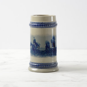 Antike Keramik-Tankard Fuchsjagd Bierglas