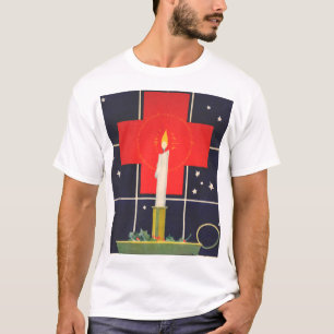 Antike Kerze mit dem Kreuzzeichen T-Shirt