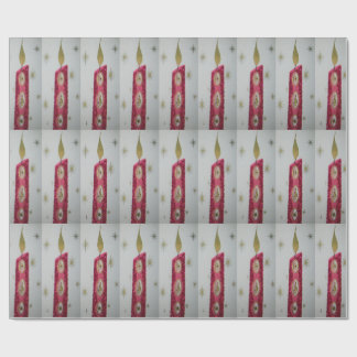 Antike Kerze mit Glitter Geschenkpapier