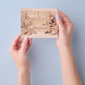 Antike Kinder beim gemütlichen Lesen Illustration Flyer (Gruppe)
