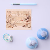 Antike Kinder beim gemütlichen Lesen Illustration Flyer (Einzeln)