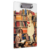 Antike Kinder lesen Bibliotheksbücher Klemmbrett (Rechts)